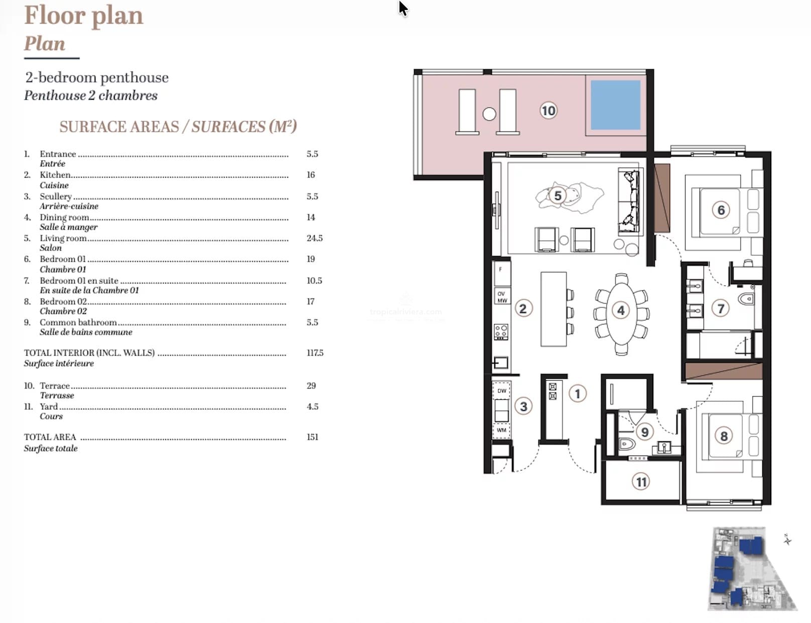 2 Bedroom Penthouse for Sale in Trou aux Biches, Mauritius