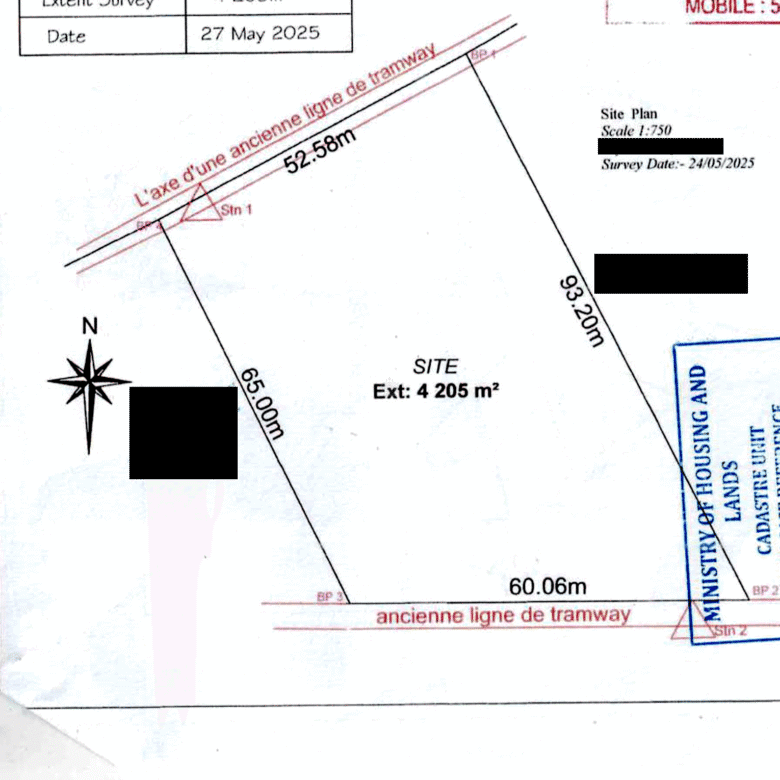 For Sale – Agricultural Land 4,205 m² – Camp Thorel, Moka