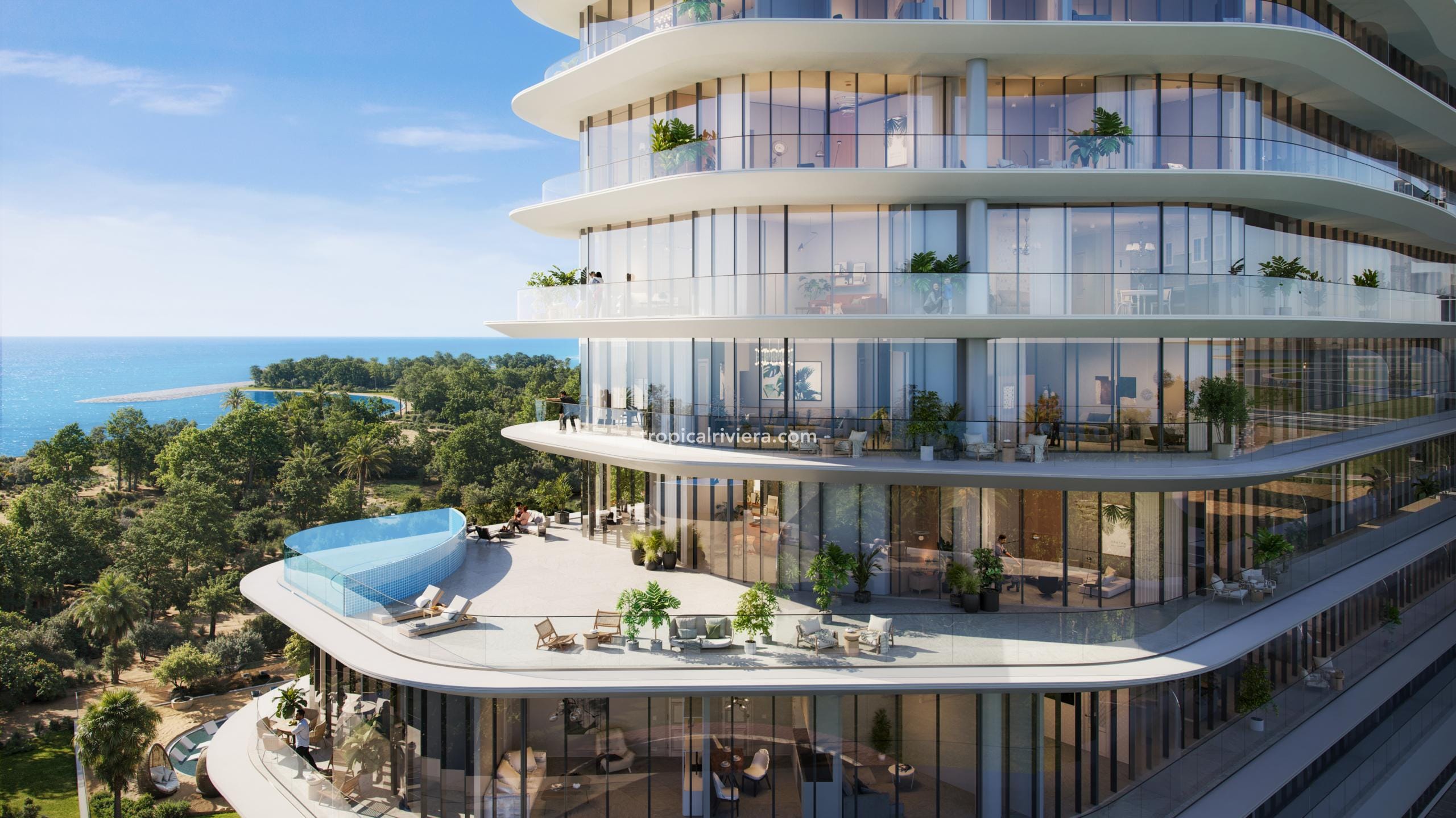 Appartement de luxe entièrement meublé d'une chambre, île d'Al Marjan – Pelagia Residences