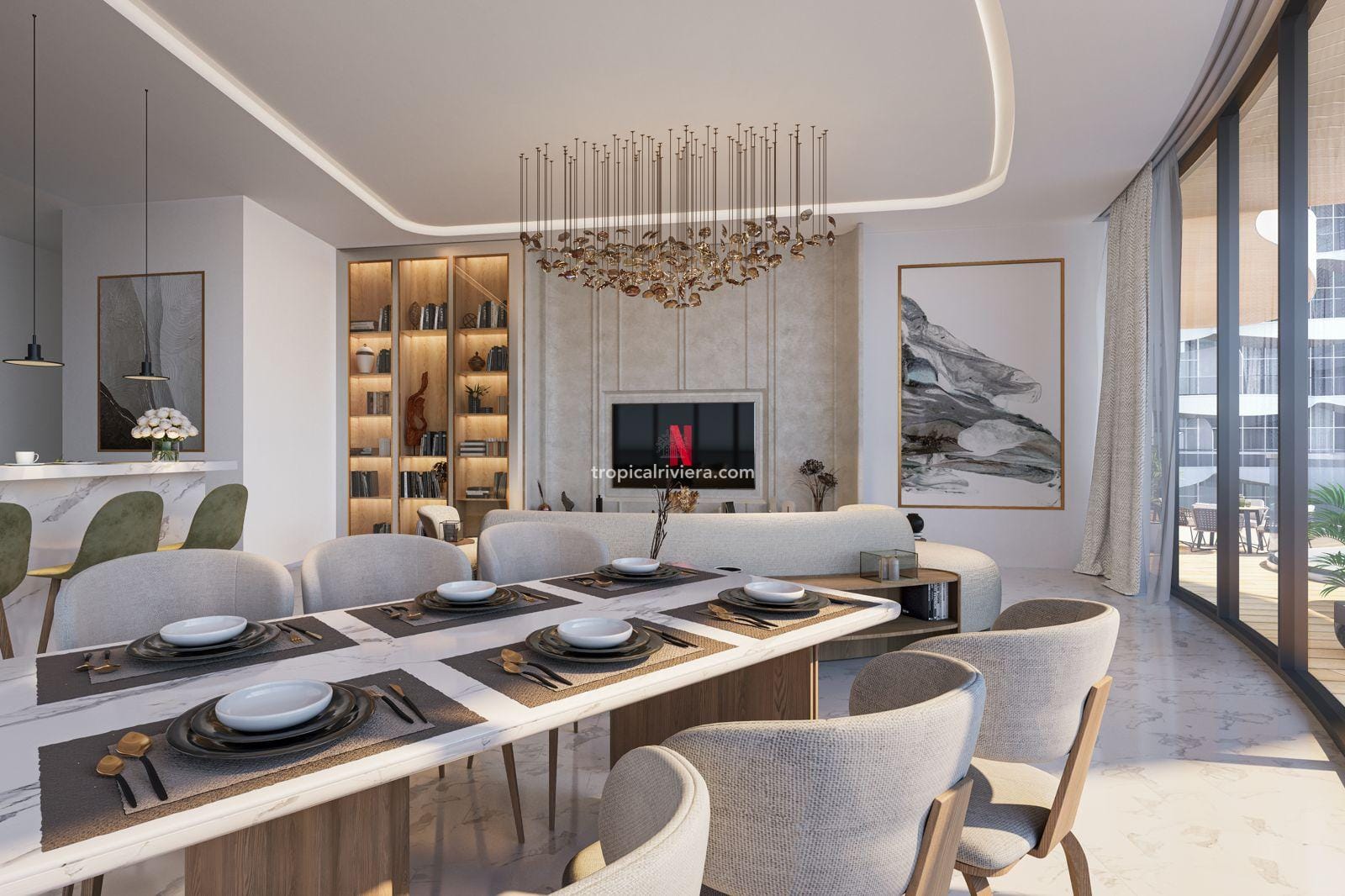 Aqua Arc One-Bedroom Apartment with a 367 Sq Ft Private Balcony
