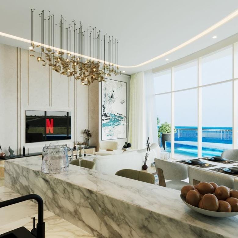 Aqua Arc One-Bedroom Apartment with a 367 Sq Ft Private Balcony