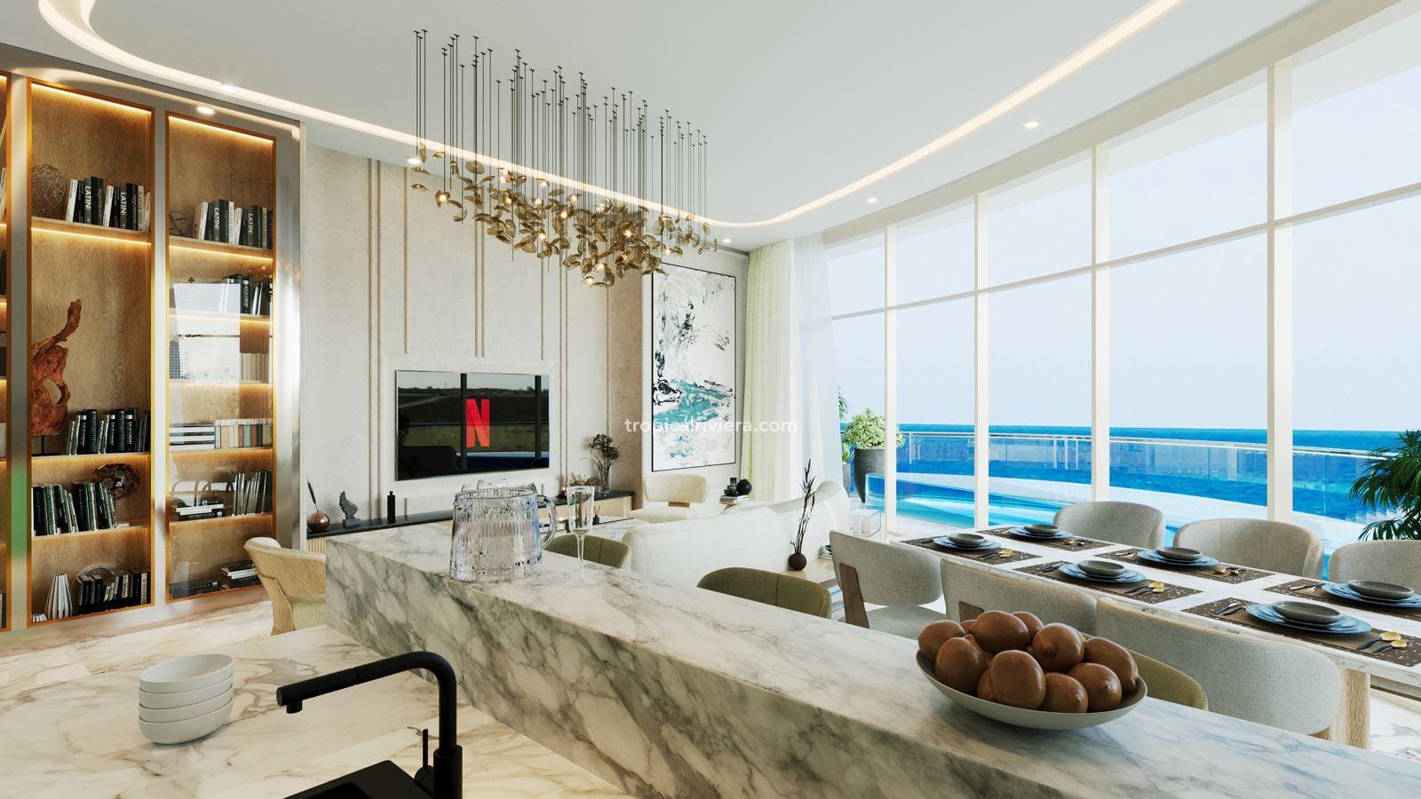 Aqua Arc One-Bedroom Apartment with a 367 Sq Ft Private Balcony