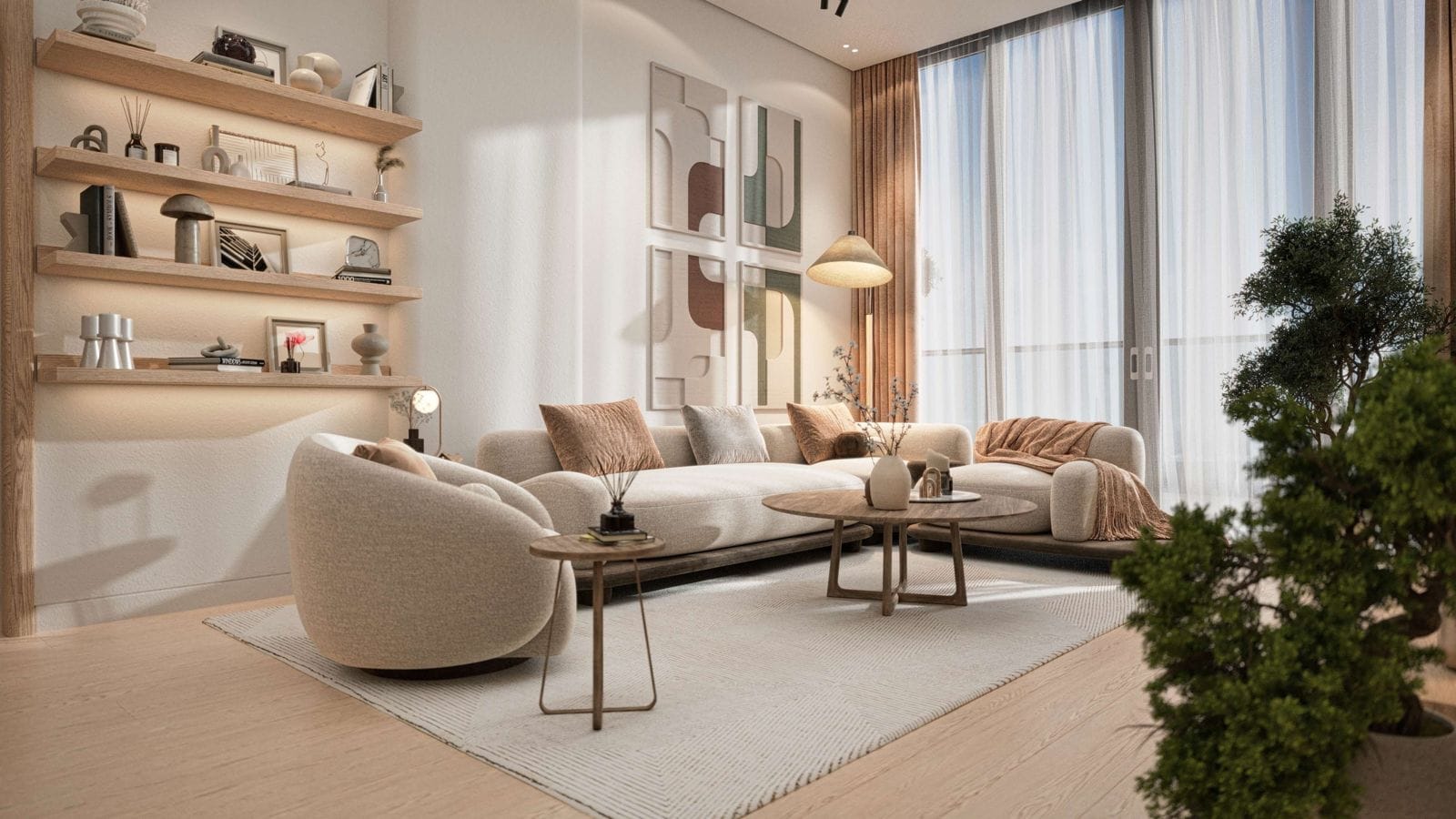 Three-bedroom apartments at Azure by Lapis – Al Marjan, Ras Al Khaimah UAE