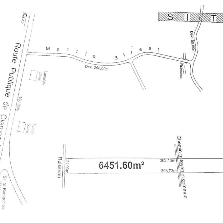 For Sale – Agricultural Land 6451.60 m2 – Clemencia, Bel Air Riviere Seche