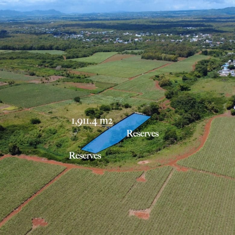 Unique Riverside Agricultural land 1911.4 m2 + Reserves – Haute Rive , Riviere Du Rempart