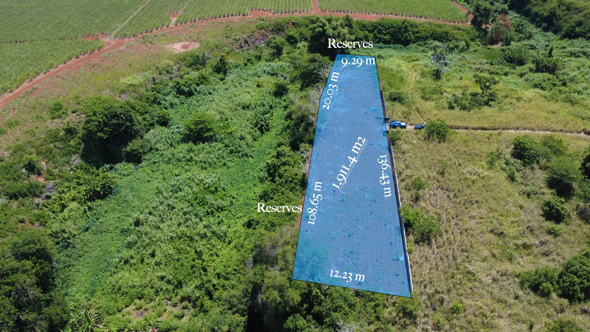 Unique Riverside Agricultural land 1911.4 m2 + Reserves – Haute Rive , Riviere Du Rempart