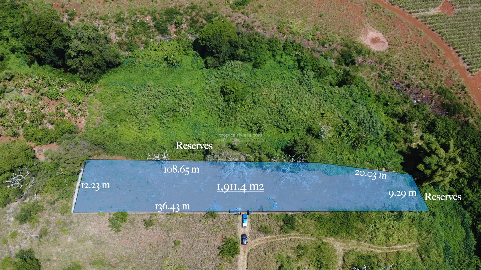 Unique Riverside Agricultural land 1911.4 m2 + Reserves – Haute Rive , Riviere Du Rempart