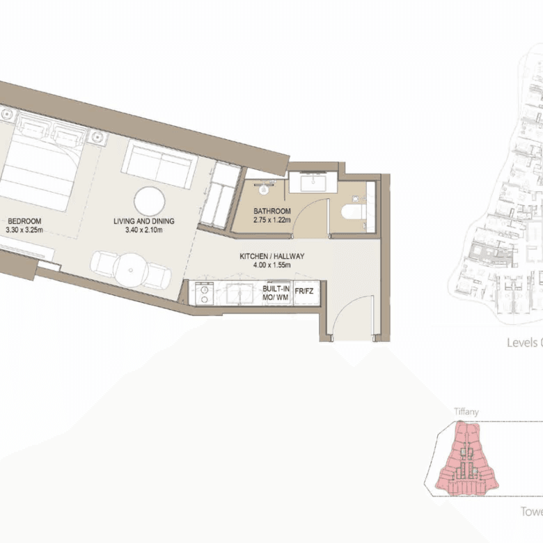 Lagoon-View Studio Apartment at Laguna Residence Dubai