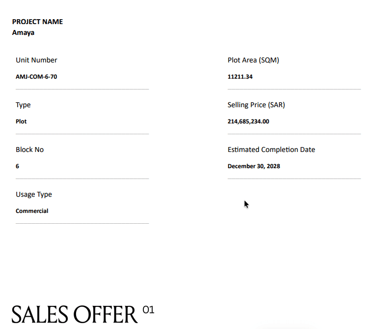 Commercial Development Plot (Land) 11,211 m² – Amaya Jeddah | AMJ-COM-6-70