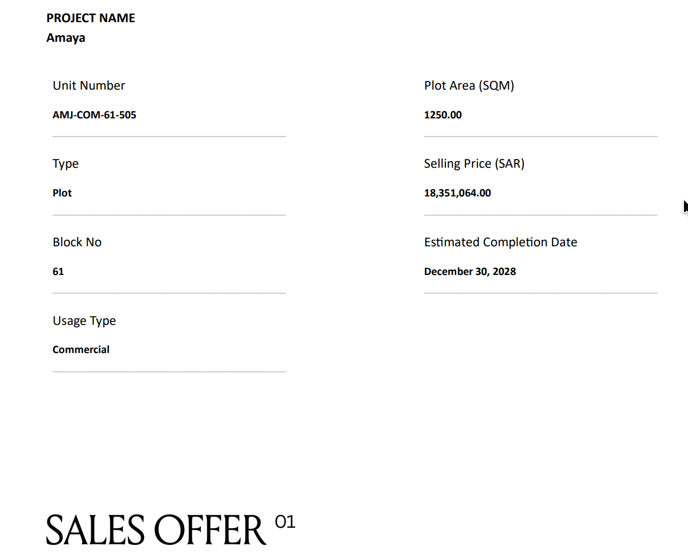 Development Land in Saudi Arabia – Amaya Jeddah | AMJ-COM-61-505