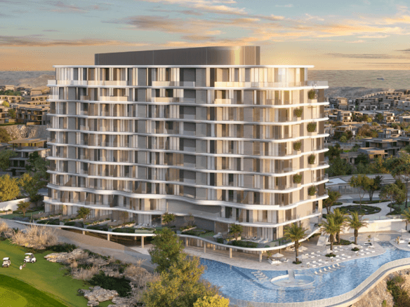 1 bedroom apartment for sale in Muscat at AIDA. Seventh floor, 641 sqft, pool and golf views