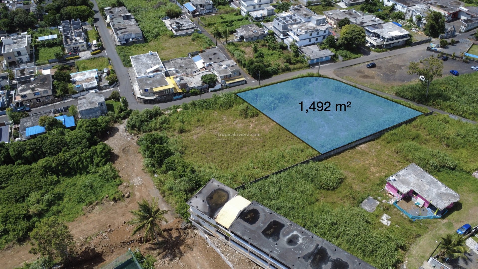Residential Land for Sale in Vacoas – 1,492 m² Plot on Abattoir Road