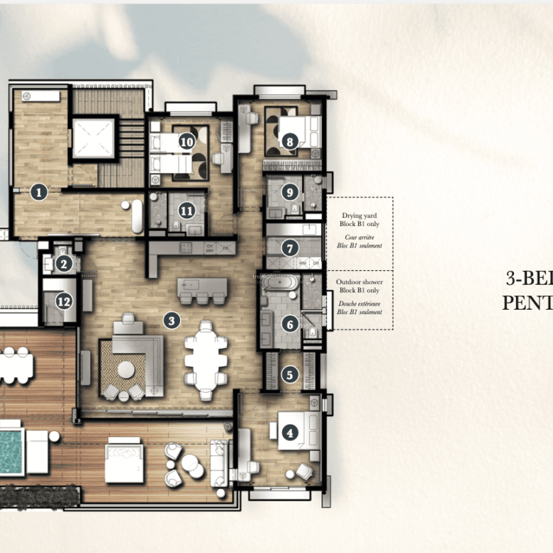 Luxury 3 Bedroom Penthouse for Sale in West Mauritius – Rivière Noire