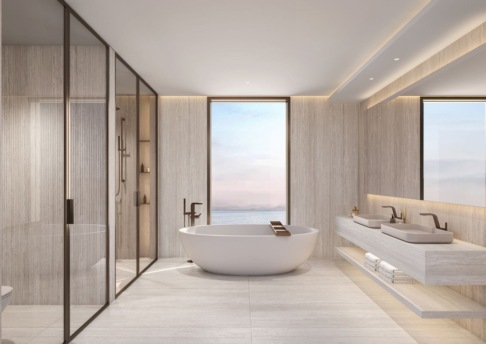 Fendi Casa branded walk-in closet, Azure Oceanfront Villas Oman