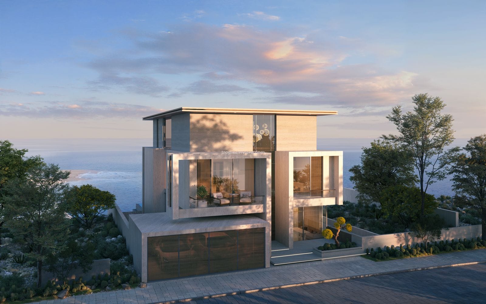 5-bedroom Fendi Casa Azure villa, Type 1A, clifftop exterior in AIDA Muscat