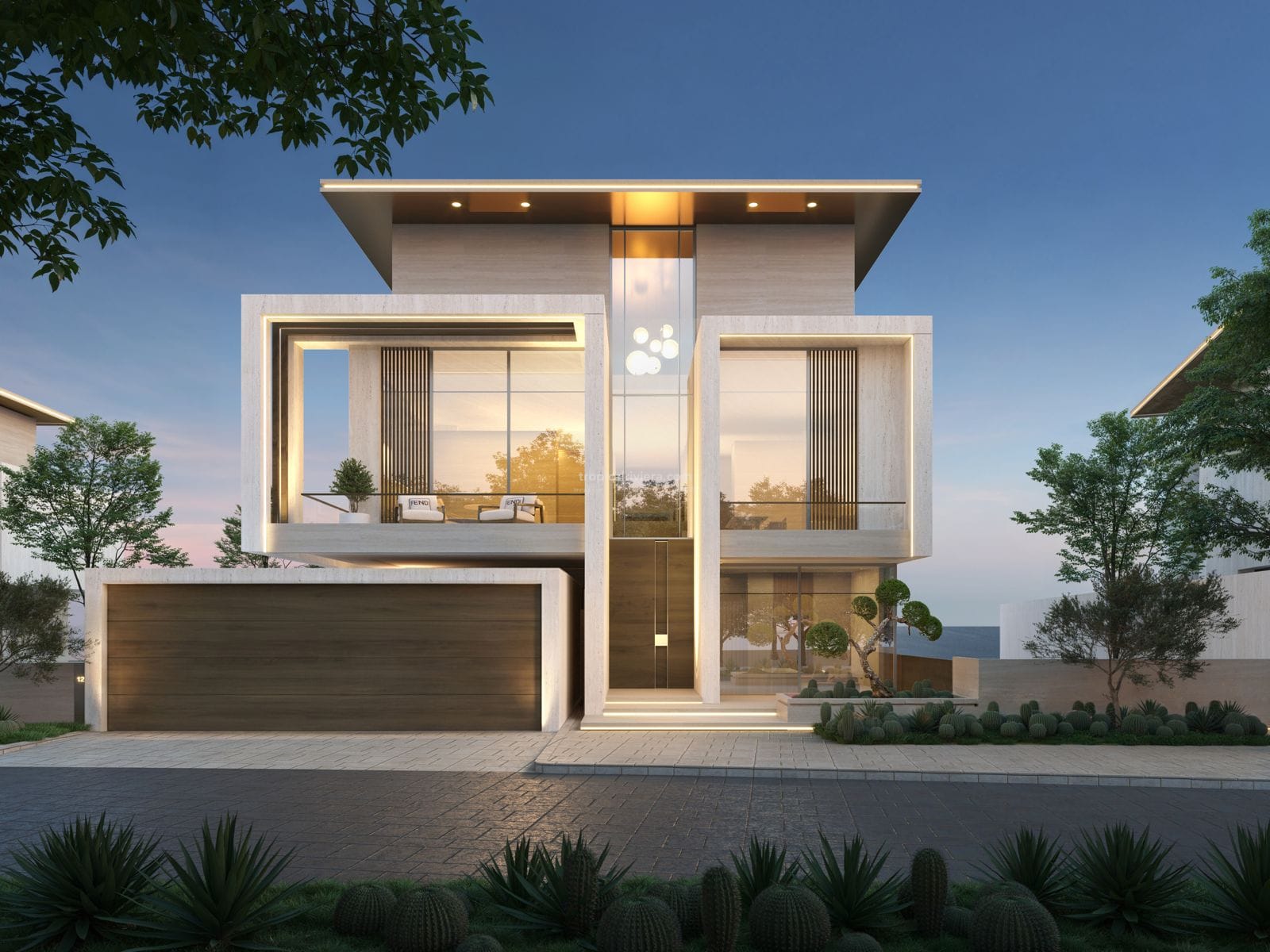 4-bedroom Fendi Casa Azure villa, Type 1B, clifftop exterior in AIDA Muscat