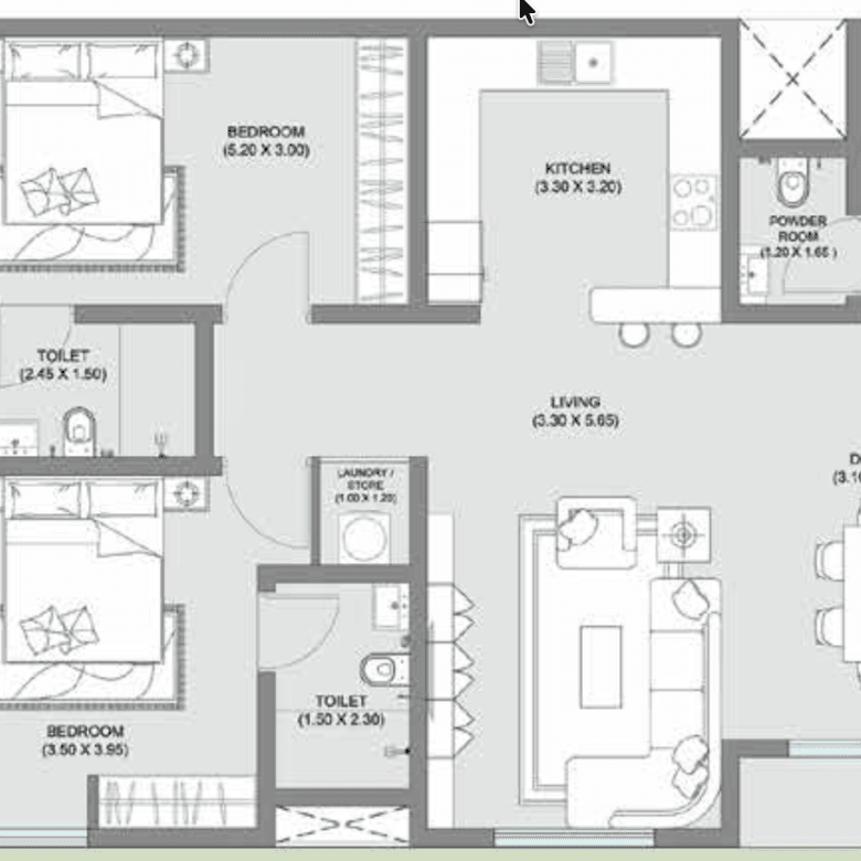 2 Bedroom Apartment for Sale in Sultan Haitham City – Sarooj Oasis, Block 3