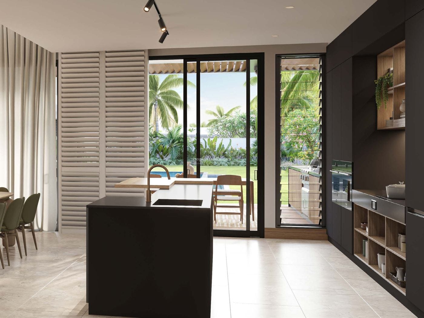 Suite parentale intérieure de la Villa Garnet, Maurice