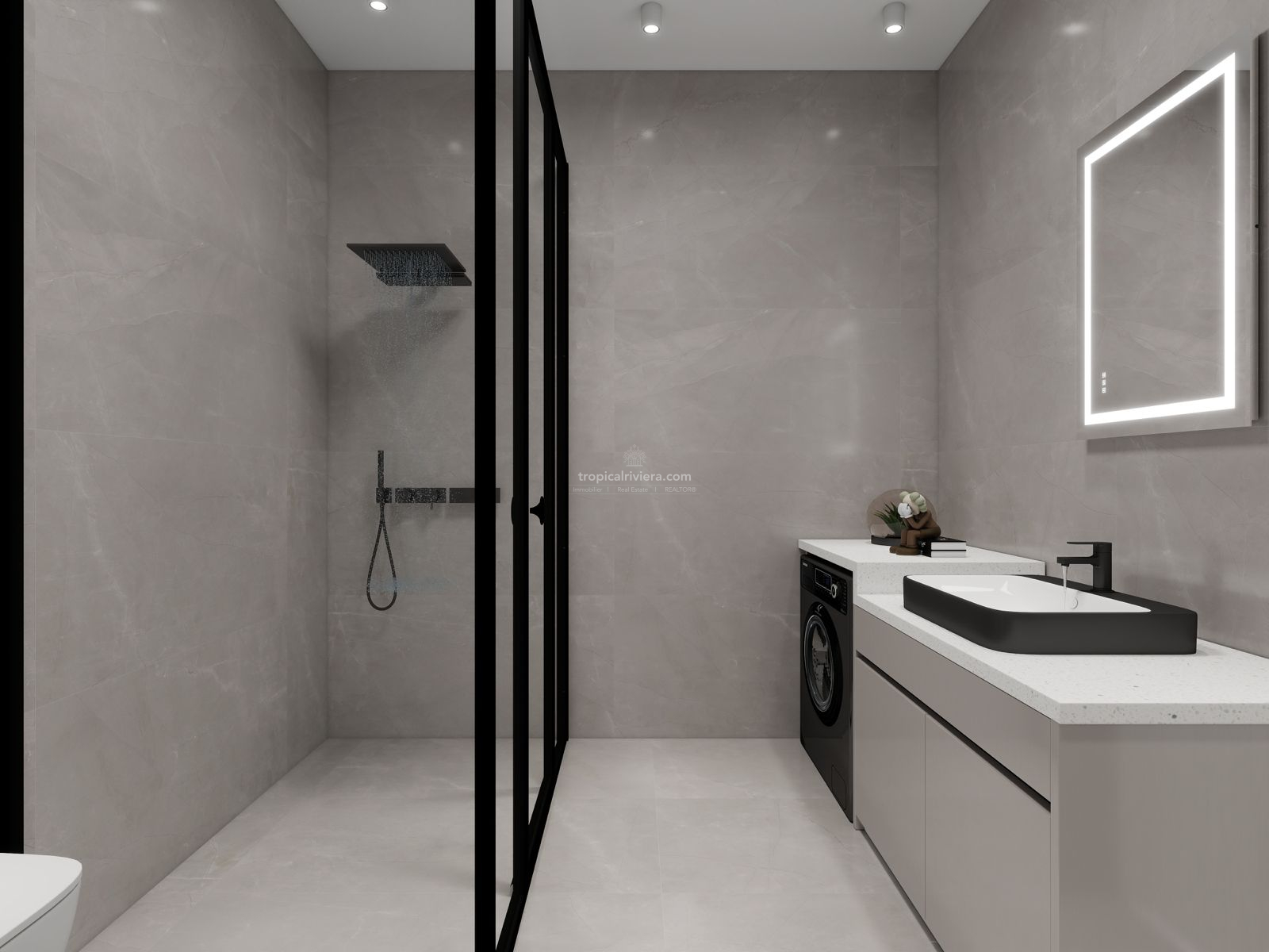 Kaminia Luxury Residences living space at night