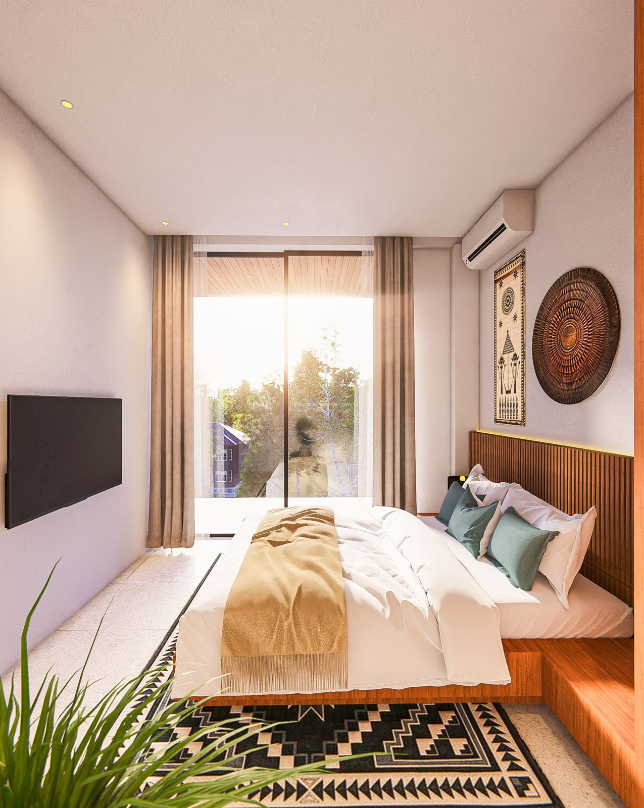 Umalove Bali Residences apartments Bedroom type Room to Share Bali — Furnished Two-Bedroom with Terrace at Umalove