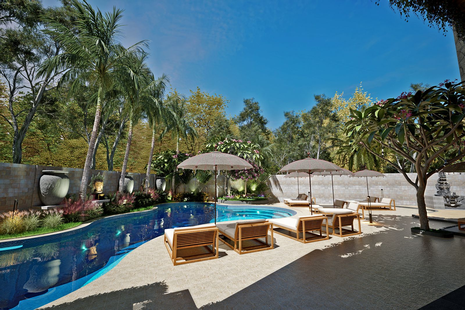 Umalove Bali Residences apartments Pool The Terrace Above Umalas — Three-Bedroom Penthouse at Umalove Bali